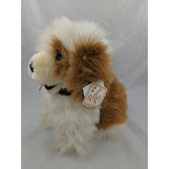 Fluffy Dog Plush 10 Inch Pedigree Pets Tan Brown Main Joy Ltd Stuffed Animal toy - Picture 2 of 7